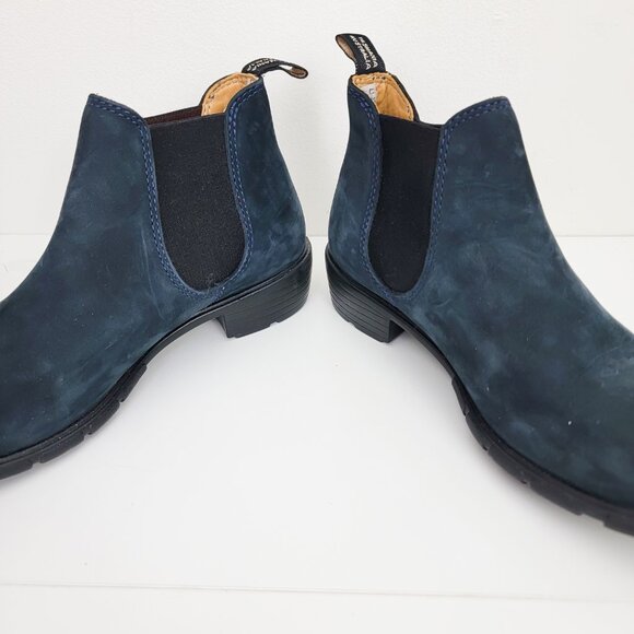 Blundstone BL1975 Ankle Chelsea Boot in Blue Nubuck 8.5 - Picture 4 of 10